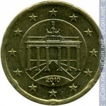 20 центов 2010 г. Германия(6) - 21339 - реверс