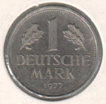 1 марка 1977 г. Германия(6) - 21339 - аверс