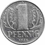 1 пфенниг 1968 г. Германия(6) - 21339 - аверс