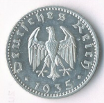 50 пфеннигов 1935 г. Германия(6) - 21339 - реверс