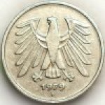 5 марок 1979 г. Германия(6) - 21339 - реверс