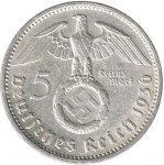 5 марок 1936 г. Германия(6) - 21339 - аверс