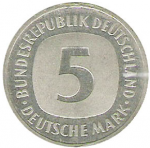5 марок 1990 г. Германия(6) - 21339 - аверс
