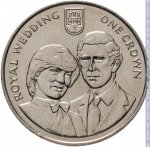 1 крона 1981 г. Гибралтар(6) - 3582 - реверс