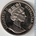 1 крона 1991 г. Гибралтар(6) - 3582 - аверс