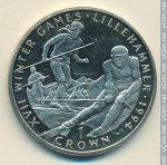 1 крона 1993 г. Гибралтар(6) - 3582 - реверс