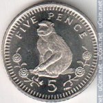 5 пенсов 2000 г. Гибралтар(6) - 3582 - реверс
