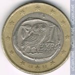 1 евро 2002 г. Греция(7) - 11529 - реверс