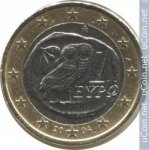1 евро 2004 г. Греция(7) - 11529 - реверс