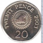 20 пенсов 2003 г. Гернси(6) - 709 - реверс