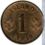 1 эйре 1953 г. Исландия(10) - 1061 - аверс