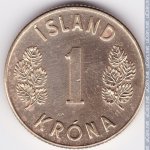 1 крона 1973 г. Исландия(10) - 1061 - реверс