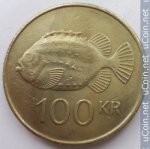 100 крон 1995 г. Исландия(10) - 1061 - аверс