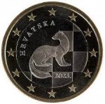 1 евро 2023 г. Хорватия(19) -10.5 - реверс