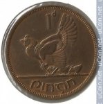 1 пенни 1952 г. Ирландия(9) - 2174 - аверс