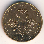 1/2 пенни 1971 г.   Остров Мэн  (15) - 8204 - аверс