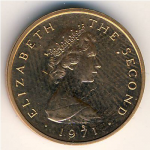 1/2 пенни 1971 г.   Остров Мэн  (15) - 8204 - реверс