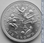 1 крона 1982 г.   Остров Мэн  (15) - 8204 - реверс