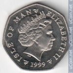50 пенсов 1999 г.   Остров Мэн  (15) - 8204 - реверс