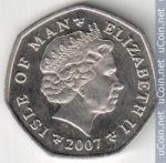 50 пенсов 2007 г.   Остров Мэн  (15) - 8204 - реверс
