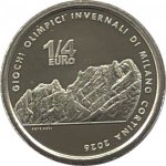 1\4 евро 2025 г. Италия(10) - 8880 - реверс