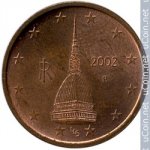 2 цента 2002 г. Италия(10) - 8880 - реверс