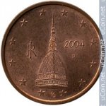 2 цента 2004 г. Италия(10) - 8880 - реверс