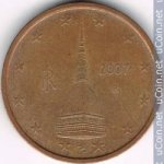 2 цента 2007 г. Италия(10) - 8880 - реверс