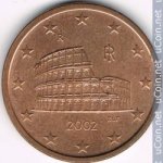 5 центов 2002 г. Италия(10) - 8880 - реверс