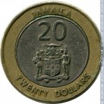 20 долларов 2000 г. Ямайка(27) -1973 - реверс