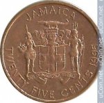 25 центов 1995 г. Ямайка(27) -1973 - аверс