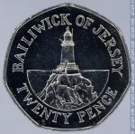 20 пенсов 2007 г. Джерси(7) - 1425 - реверс