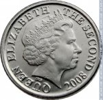 5 пенсов 2008 г. Джерси(7) - 1425 - аверс