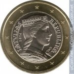 1 евро 2014 г. Латвия(13) - 10123 - аверс