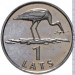1 лат 2001 г. Латвия(13) - 10123 - реверс