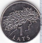 1 лат 2006 г. Латвия(13) - 10123 - реверс