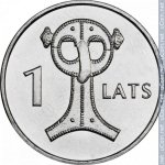 1 лат 2007 г. Латвия(13) - 10123 - реверс