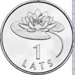 1 лат 2008 г. Латвия(13) - 10123 - реверс