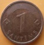 1 сантим 2005 г. Латвия(13) - 10123 - аверс