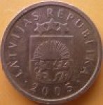 1 сантим 2005 г. Латвия(13) - 10123 - реверс