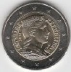 2 евро 2014 г. Латвия(13) - 10123 - реверс