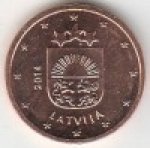 2 цента 2014 г. Латвия(13) - 10123 - реверс