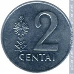 2 цента 1991 г. Литва(13) - 3049 - аверс