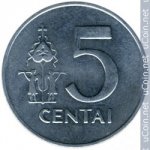 5 центов 1991 г. Литва(13) - 3049 - аверс