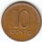 10 центов 1991 г. Литва(13) - 3049 - аверс