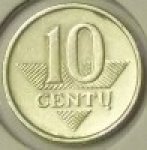 10 центов 2006 г. Литва(13) - 3049 - аверс