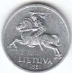 1 цент 1991 г. Литва(13) - 3049 - реверс