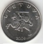 1 лит 2009 г. Литва(13) - 3049 - реверс