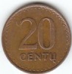20 центов 1991 г. Литва(13) - 3049 - аверс