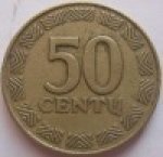 50 центов 2000 г. Литва(13) - 3049 - аверс
